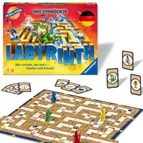 Ravensburger Das verrückte Labyrinth – Familienspiel für 2–4 Personen