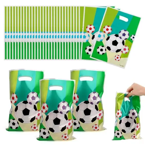 30 Fußball Party Geschenktüten für Kindergeburtstag – Mitgebsel Tüten für Kinder