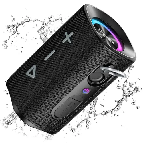 Bluetooth Lautsprecher mit Licht, 30W, 30 Std Akku, wasserdicht IPX7, Stereo Pairing, Outdoor für Reisen & Sport