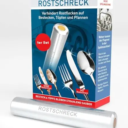 Rokitta Rostschreck für Spülmaschine – Original Rost Magnet gegen Flugrost – Für strahlendes Besteck und Geschirr