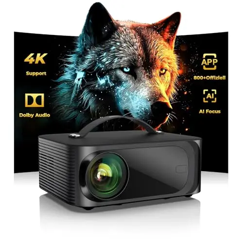 4K Heimkino Beamer mit 15.000 ANSI, Dolby Audio, HDR10, WiFi 6, Bluetooth 5.4, Smart, ideal für Film & Partys