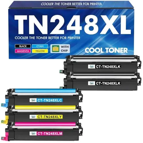 Brother TN248XL TN248 Toner 5er Pack kompatibel für MFC-L3760CDW, L3740CDW, DCP-L3560CDW, HL-L3240CDW u.a. (bis 150 Zeichen)