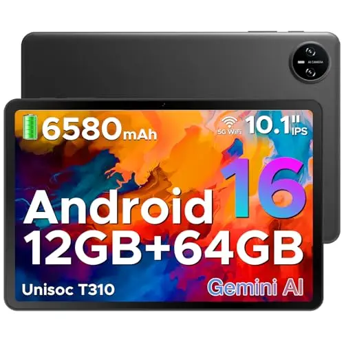 DOOGEE Tab A9 10 Zoll Tablet - 12GB RAM, 64GB Speicher, Gaming-fähig, 6580mAh, 5G WiFi, Dual Lautsprecher, 8MP Kamera