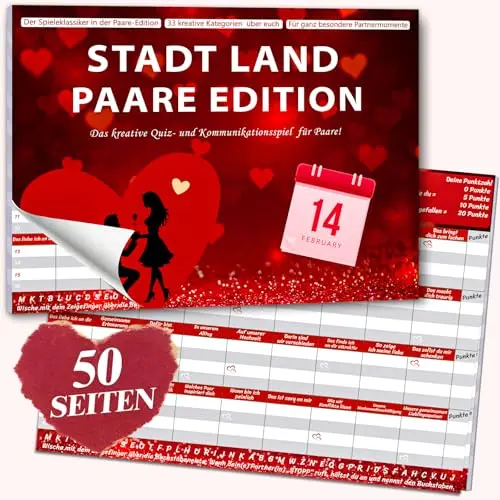 Helixor Stadt Land Paare Spiel - Valentinstag Geschenke für Paare und Freunde