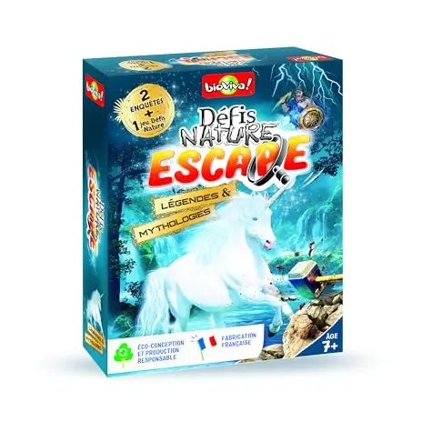 Bioviva Nature Escape – Herausforderungen, Legenden und Mythologien – Gesellschaftsspiel für 1–3 Spieler ab 7 Jahren