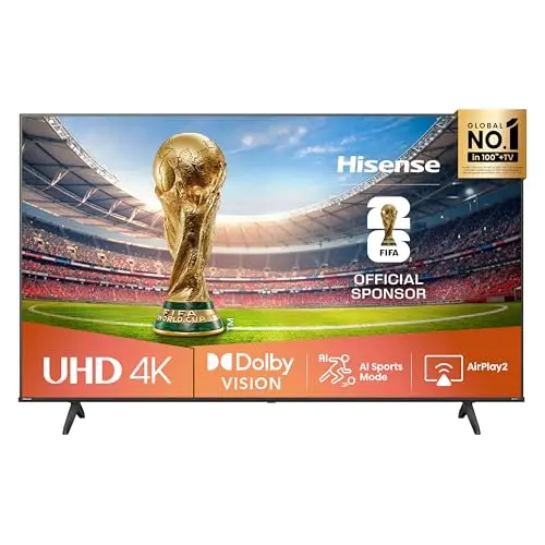 Hisense 55E6NT 139cm (55 Zoll) 4K UHD Smart TV mit HDR und Dolby Vision, Schwarz