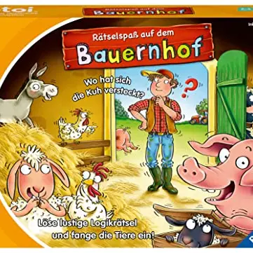 Ravensburger tiptoi Rätselspaß auf dem Bauernhof - Lernspiel für 1-4 Spieler ab 3 Jahren