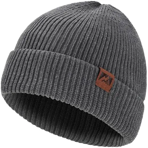 BARFULKER Beanie Mütze für Herren und Damen - Warme Wintermütze in Grau