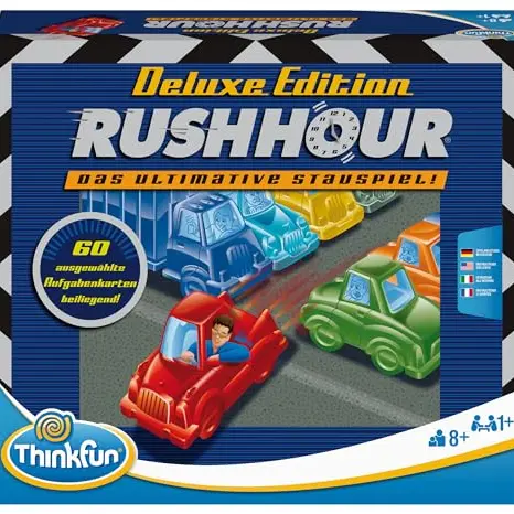 ThinkFun Rush Hour Deluxe - Logikspiel für Erwachsene und Kinder ab 8 Jahren