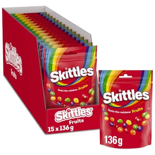 Skittles Fruits, fruchtige Kaubonbons, 136g