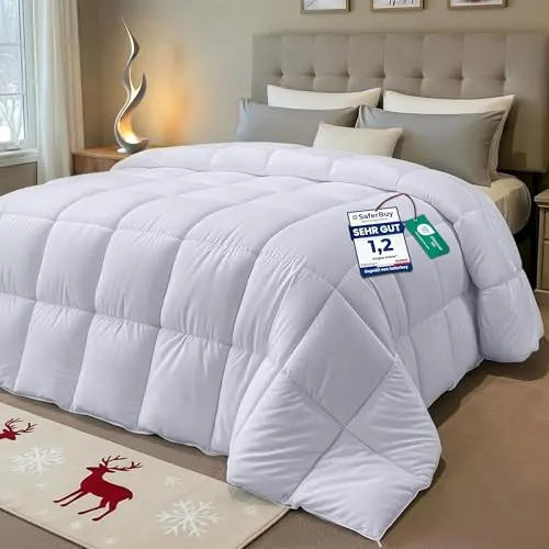 Utopia Bedding Bettdecke 135x200 cm, Steppbett in Weiß