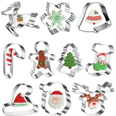 Weihnachtliche Ausstechformen, 10er-Set