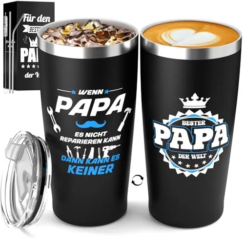 LILABIENE Thermobecher Papa - Kaffee to go, 600 ml