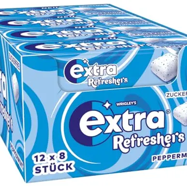 EXTRA® REFRESHERS Peppermint, 12 Packungen à 8 Stück
