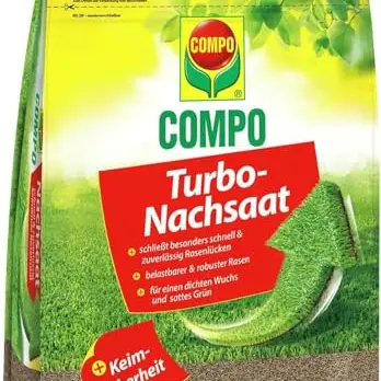 COMPO Turbo Nachsaat - Schnellkeimende Premium Rasensamen - 2,6kg für 130 m²
