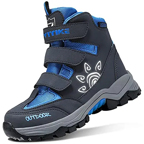 ASHION Winterschuhe für Kinder - Gefütterte Mid Schneestiefel und Wanderschuhe
