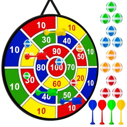 Faltbares Dartboard 28" mit 12 Bällen - Perfektes Ostergeschenk für Kinder 4-12 Jahre