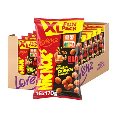 LORENZ NicNac's XL Vegane BBQ Snacks, 16 x 170g