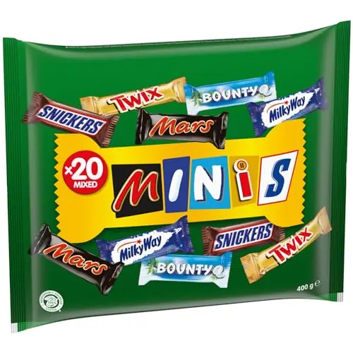 Mixed Minis Beutel - Mars, Snickers, Bounty, Twix, Milky Way & mehr (400g)