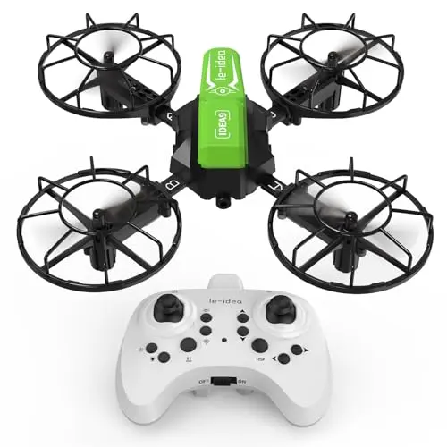 LE-IDEA RC Quadcopter Drone mit 3 Geschwindigkeitsmodi und Propellerschutz - Mini Drohne für Anfänger