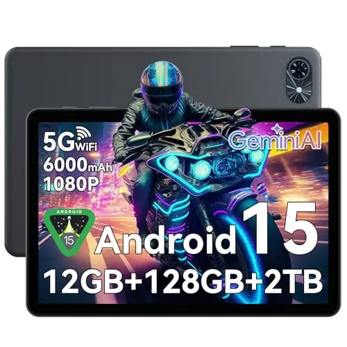 TABWEE T80 10 Zoll Android Tablet - 12GB RAM, 128GB ROM, 6000mAh, für Senioren und Kinder