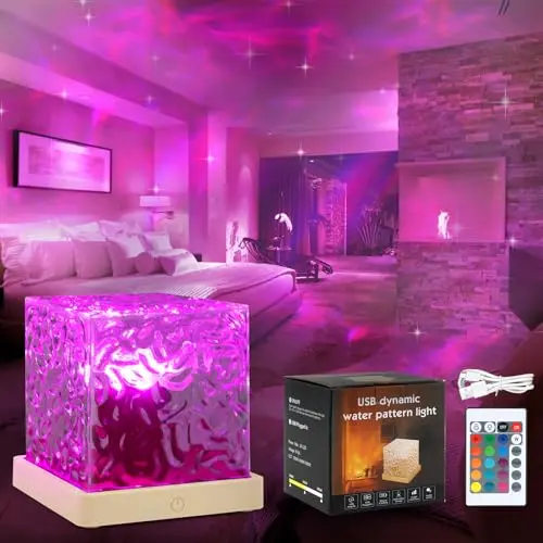 MXTIMWAN LED Sternenhimmel Projektor für Kinder, RGB 3D Aurora Projektor mit Fernbedienung und 16 Lichteffekten