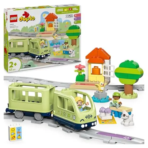 LEGO DUPLO Town Interaktive Abenteuer-Eisenbahn - Spielset mit Lichtern und Geräuschen für Vorschulkinder ab 2 Jahren