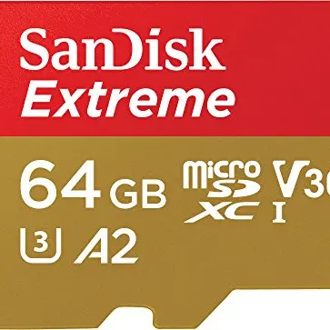 SanDisk Extreme microSDXC 64 GB Speicherkarte für Actioncams & Drohnen + Adapter