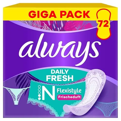Always Daily Fresh Slipeinlagen, 72 Stück, Mit Frischduft, Flexibel & Passend Für Alle Slipformen