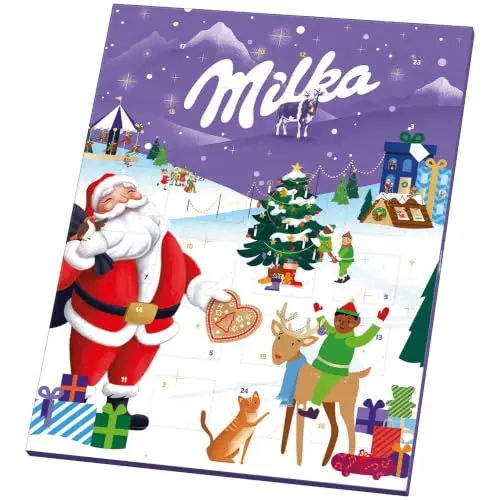 Milka Adventskalender, 24 Türchen mit Alpenmilch Schokolade, 90 g