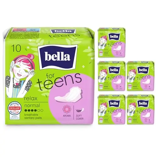 Bella for Teens Ultra Binden Relax | Ultradünne Binden für Teenager im 6er Pack mit Flügeln