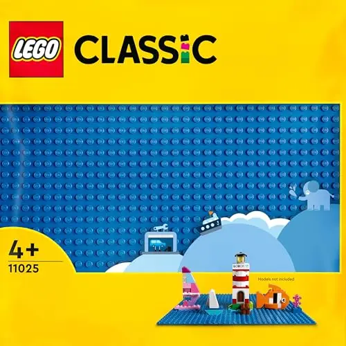LEGO 11025 Classic Blaue Bauplatte, quadratische Grundplatte für Konstruktionen, Konstruktionsspielzeug für Kinder