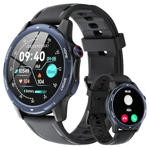 Gerpeng Smartwatch für Herren & Damen - 1,32” Touchscreen, IP68 wasserdicht, Fitnessuhr mit Schrittzähler und Herzfrequenzmesser