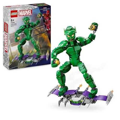 Lego Marvel Green Goblin Baufigur - Superschurken Spielzeug für Kinder ab 8 Jahren - Spider-Man Set mit Gleiter