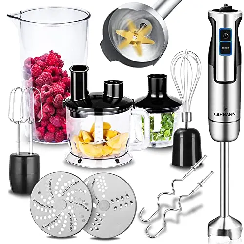 Lehmann Stabmixer Set Chopsui 1200 W mit Turbofunktion und Zubehör
