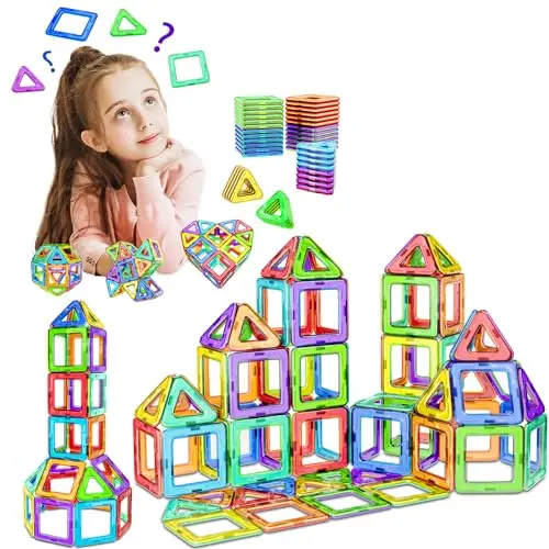 COOLJOY Magnetische Bausteine, 40 Teile, Magnetspielzeug für Kinder ab 3 Jahren, Geschenkidee für Jungen und Mädchen