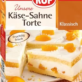 RUF Käse-Sahne-Torte Backmischung für Biskuitboden und Sahnecreme