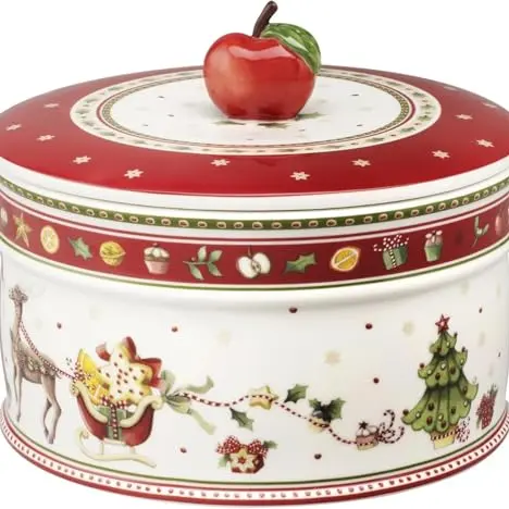 Villeroy & Boch Winter Bakery Delight Plätzchendose bunt – Große Keksdose aus Keramik für Weihnachten