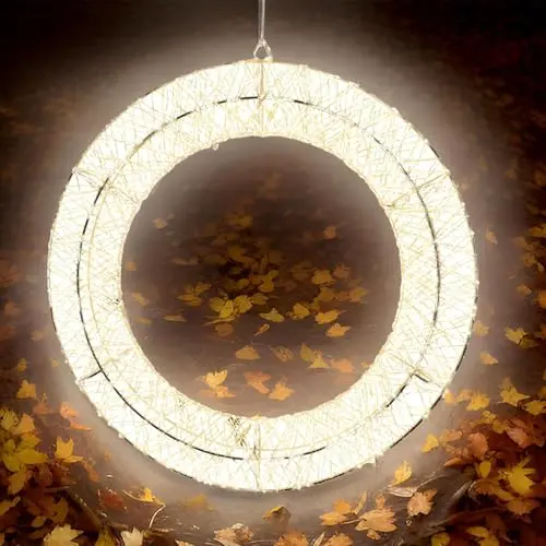 BURI LED Lichterkranz 700 LEDs Ø 38 cm Warmweiß | Weihnachtskranz mit Timer | Wetterfest für Innen & Außen
