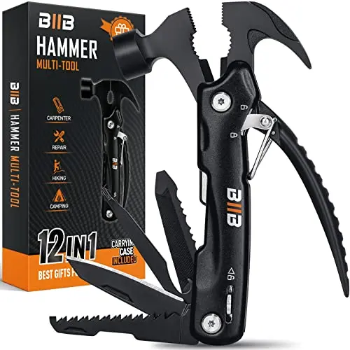 BIIB 12-in-1 Multitool für Männer – Ideales Geschenk für Papa, Ostern und Geburtstage, praktisches Camping Zubehör