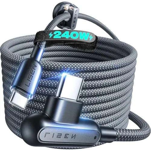 LISEN 240W USB C Ladekabel 2m, Schnellladung für iPhone, Samsung, Pixel, MacBook & iPad