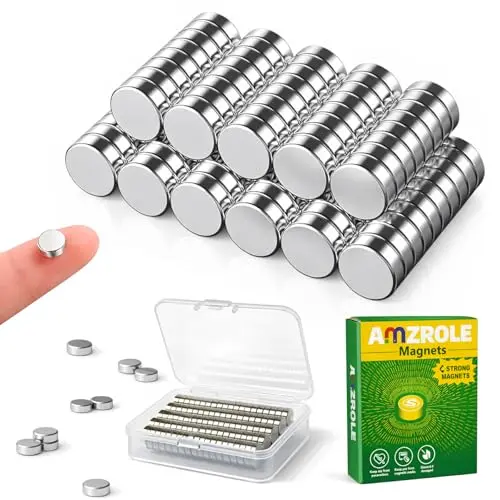 100 Stück Mini Neodym-Magnete 6x2mm, stark haftend für Magnettafel, Whiteboard, Kühlschrank & Handwerk