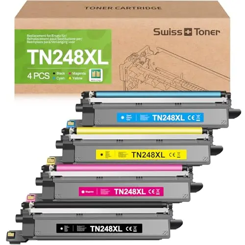 swiss toner TN248XL kompatibel für Brother MFC-L3760CDW, DCP-L3560CDW, ML-L3740CDW - 4-Pack