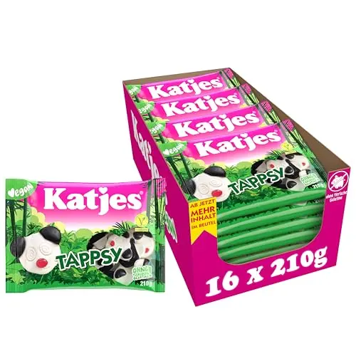 Katjes Tappsy Vorratspack – Vegane Schaumzucker-Pandabären, 16 x 210g