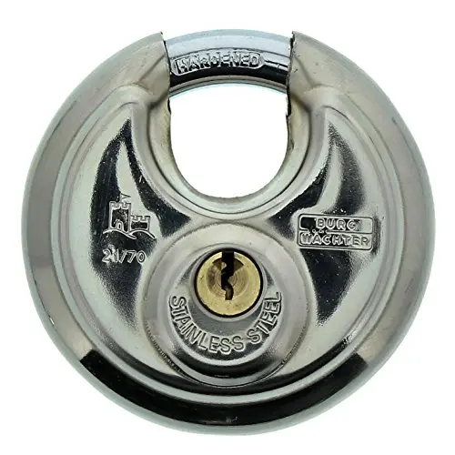 Burg-Wächter Vorhängeschloss, 10 mm Bügelstärke, Edelstahl, mit Schlüssel