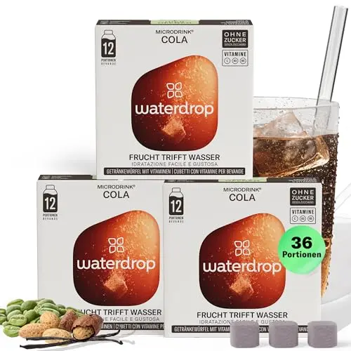 waterdrop® Original Cola - 36 kalorienfreie Drops - Klassischer Geschmack für Wasser - zuckerfrei