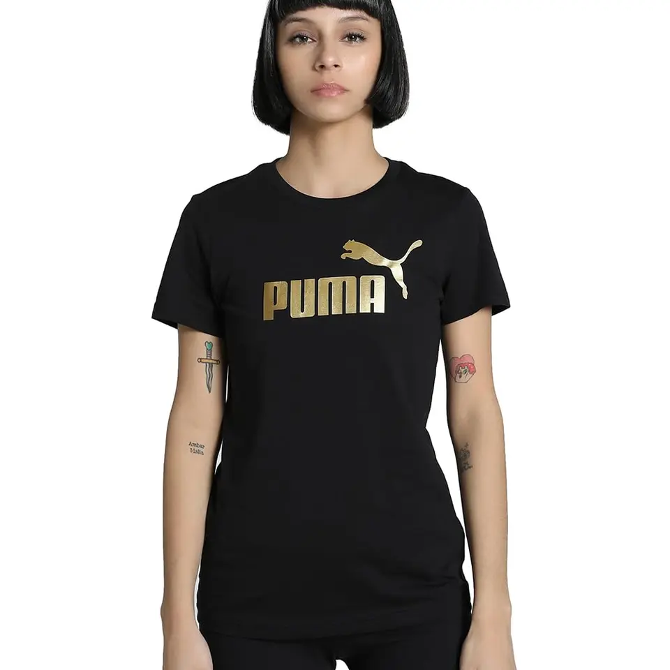PUMA Unisex ESS Metallic Logo Tee (1er Pack) XS