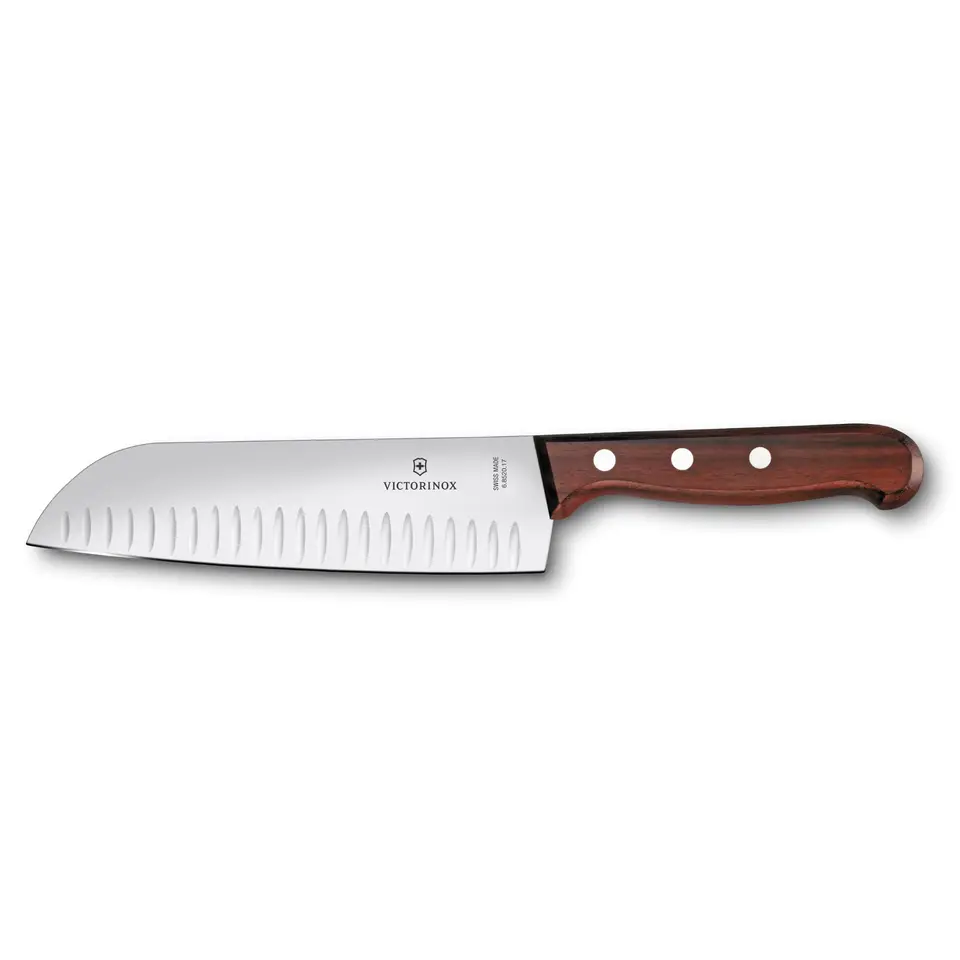 Victorinox Wood Santokumesser – Japanisches Kochmesser, 17 cm