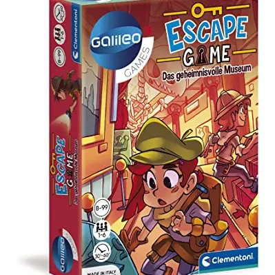 Clementoni Escape Game - Geheimnisvolles Museum - Knobelspiel für die Familie ab 8 Jahren