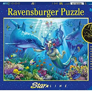 Ravensburger Kinderpuzzle - Leuchtendes Unterwasserparadies - 200 Teile im XXL-Format, leuchtet im Dunkeln, für Kinder ab 8 Jahren